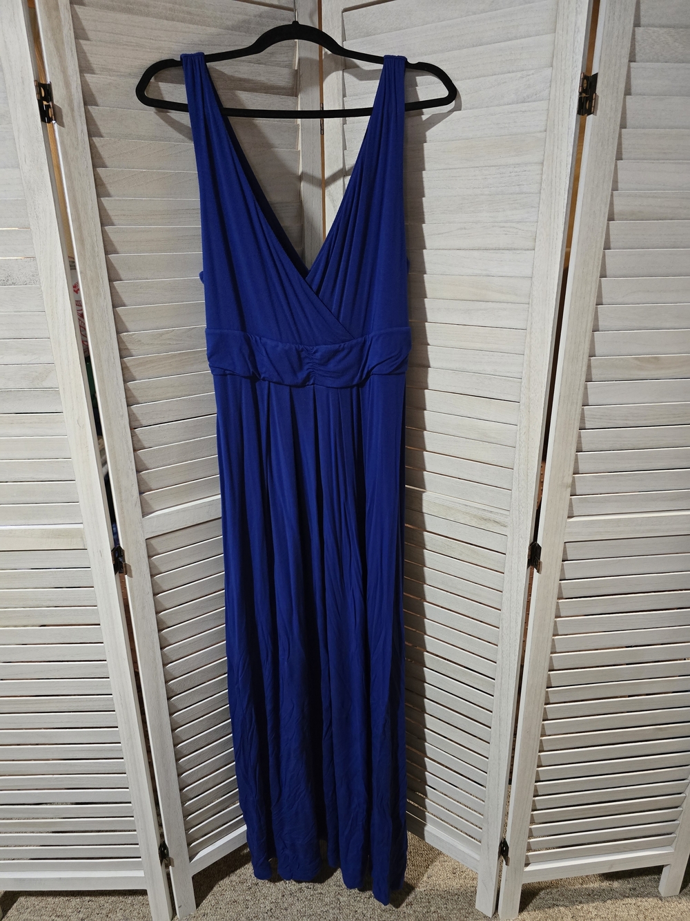 Old Navy Royal Blue Sleeveless Maxi Dress with V-Neck
